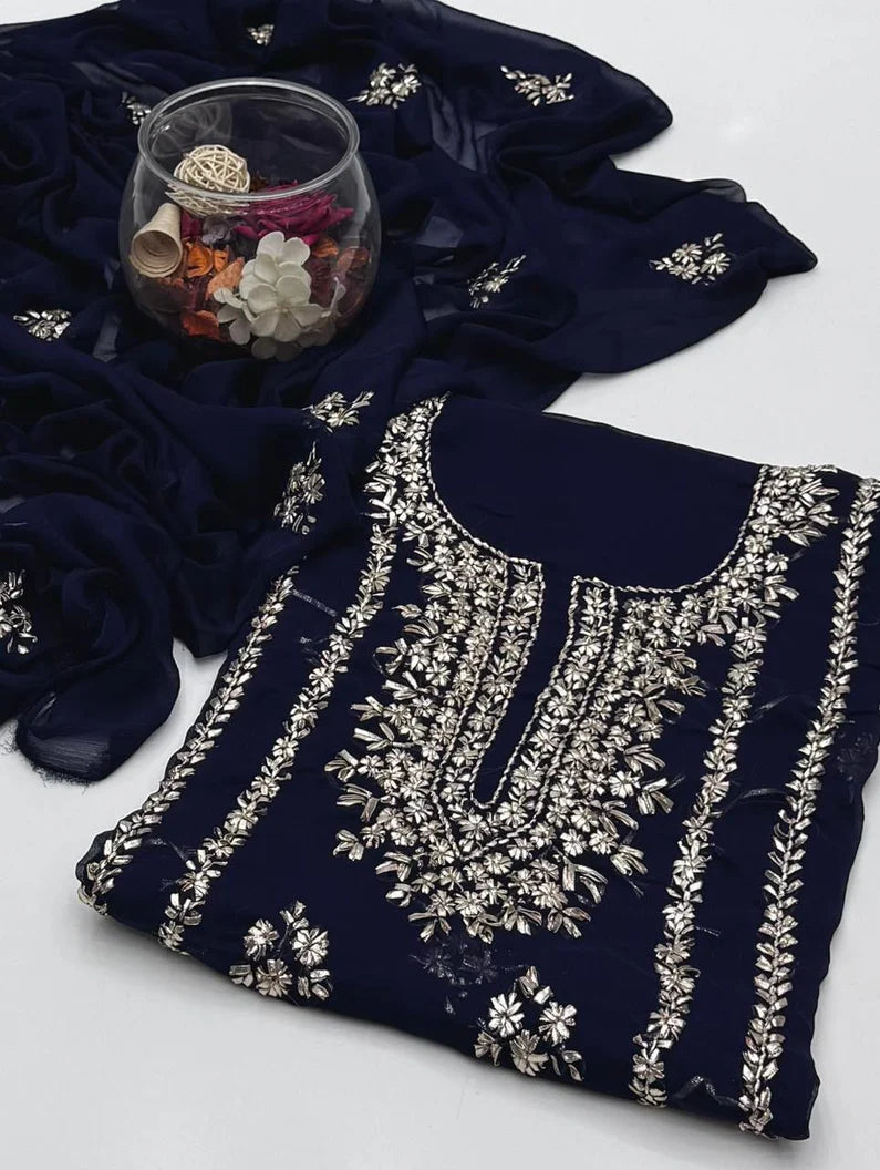 2 Piece Chiffon Kurta Gotta