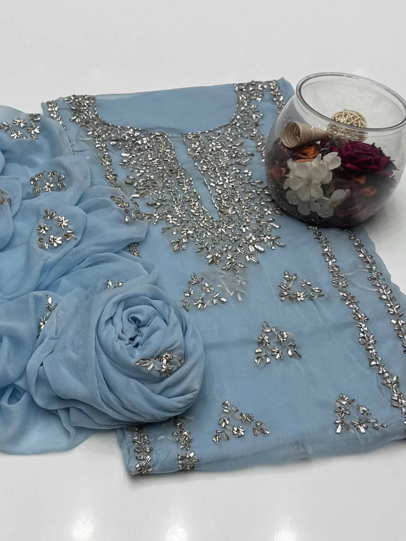 2 Piece Chiffon Kurta Gotta