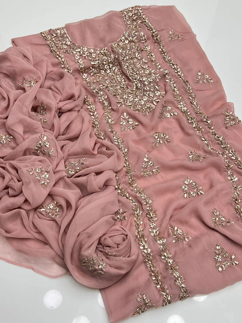 2 Piece Chiffon Kurta Gotta