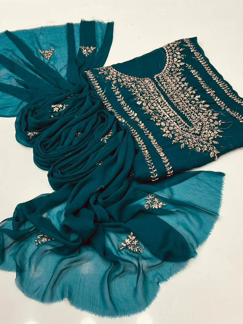 2 Piece Chiffon Kurta Gotta