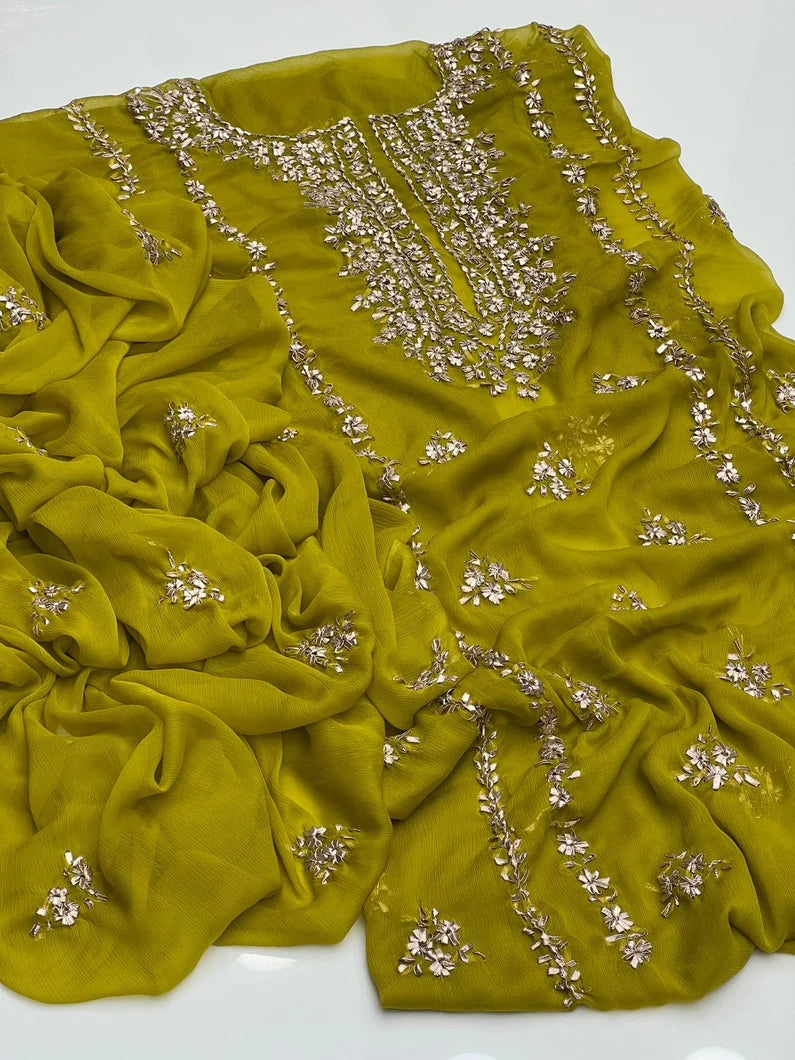 2 Piece Chiffon Kurta Gotta