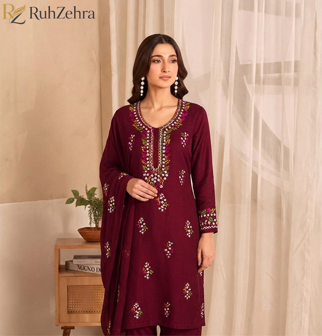 Multi Paaka Gotta Shirt on Pure Lawn