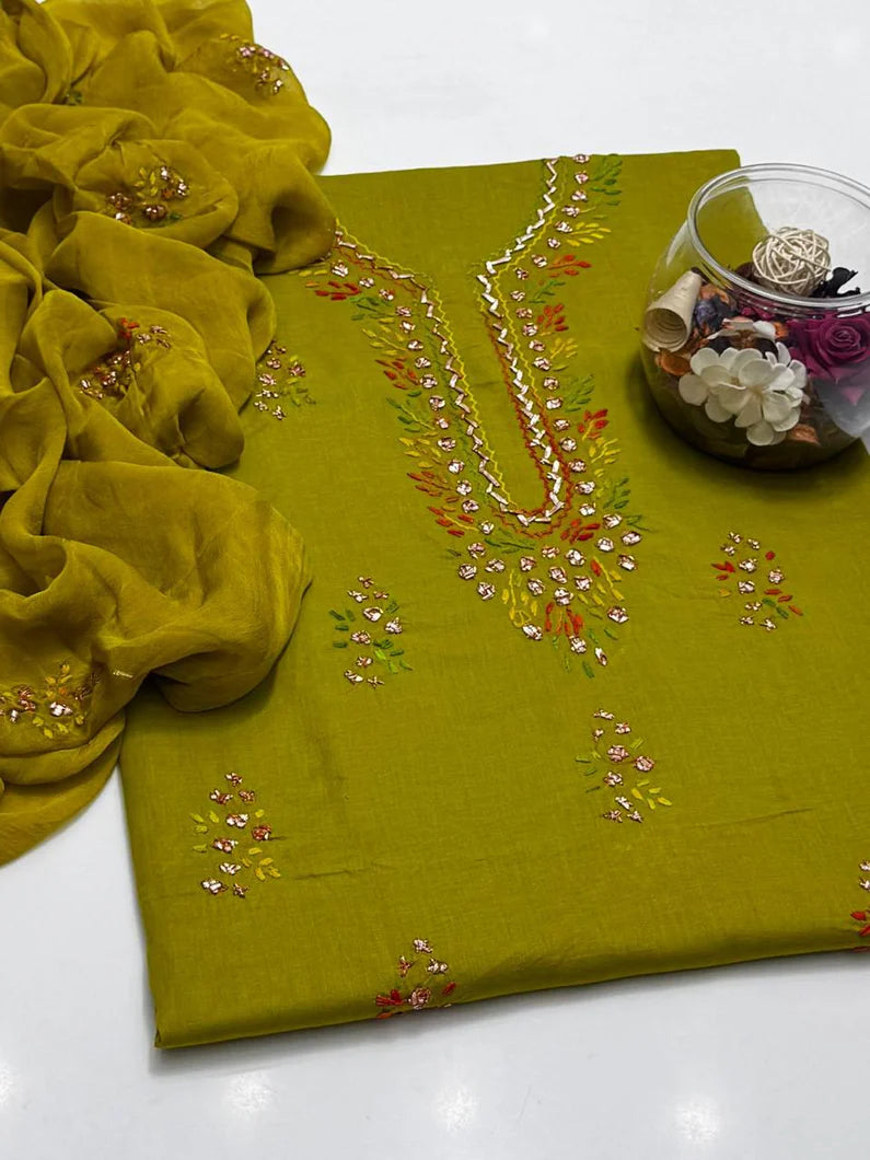 Multi Paaka Gotta Shirt on Pure Lawn