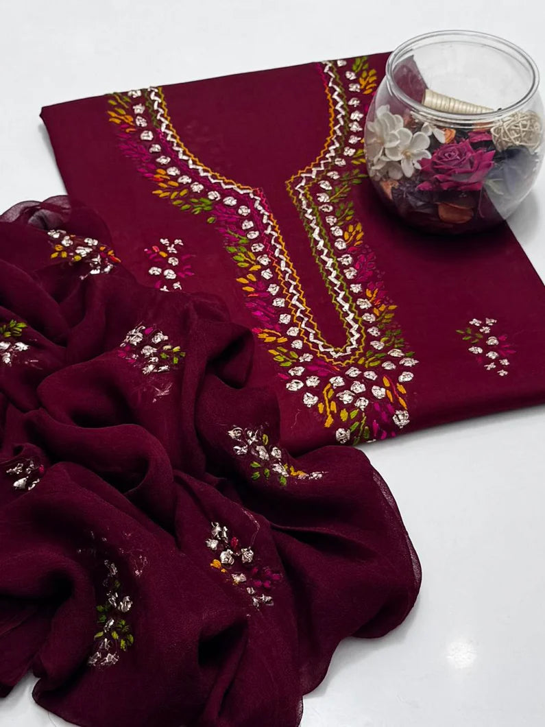 Multi Paaka Gotta Shirt on Pure Lawn