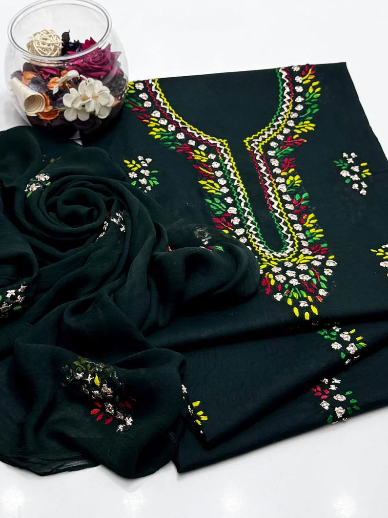 Multi Paaka Gotta Shirt on Pure Lawn