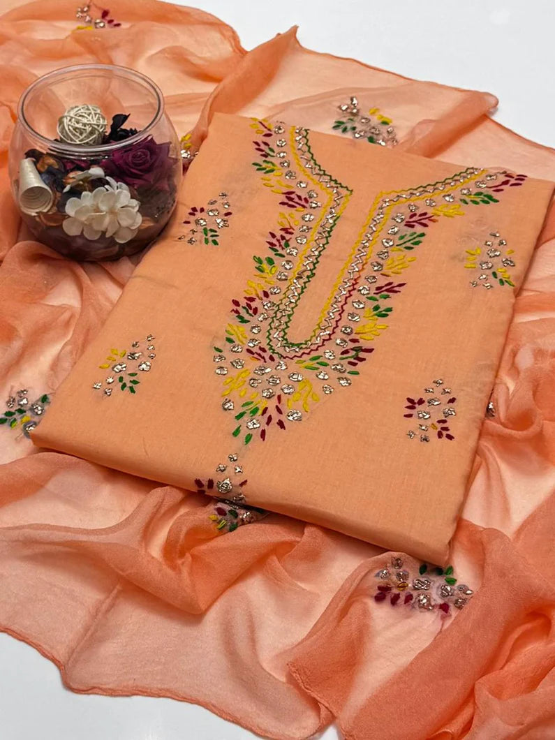 Multi Paaka Gotta Shirt on Pure Lawn